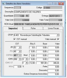 manual NF complementar 5